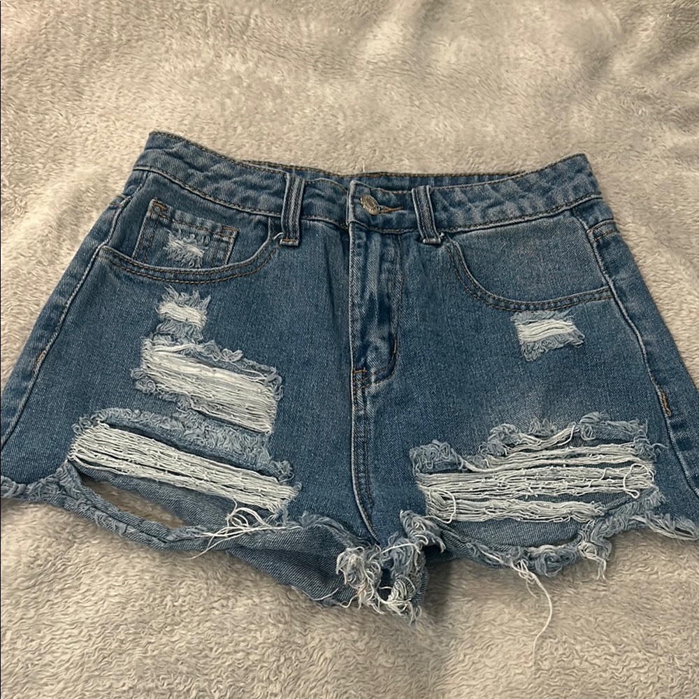 Distressed Denim Women's Shorts